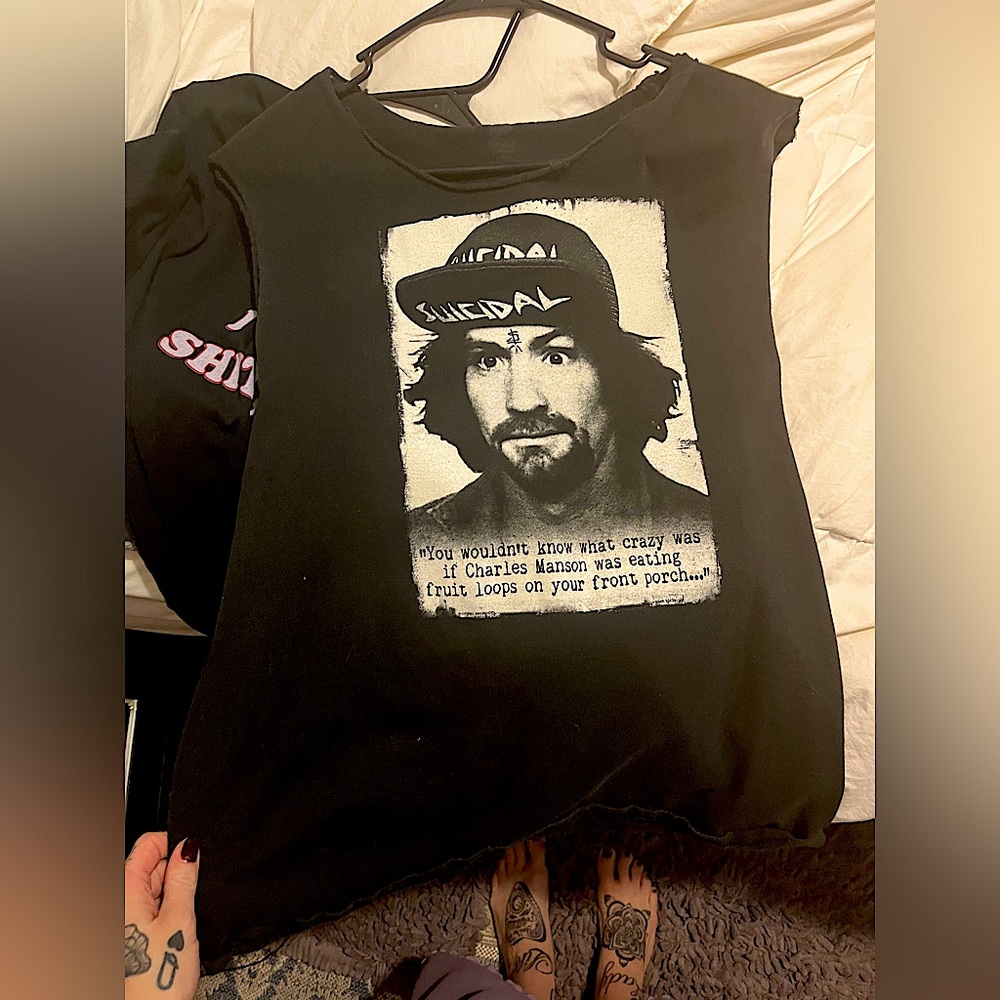 Vintage Suicidal tendencies T Shirt Graphic Band manson L